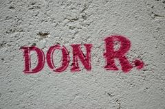 Stencil graffiti artwork on a wall at Kapuzinertheater