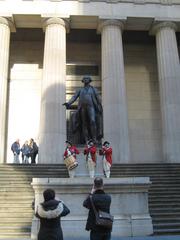 2015 Evacuation Day Commemoration at Federal Hall with reenactors and historic displays