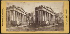 U.S. Treasury and Wall Street buildings historical photograph