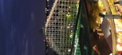 Blue Streak rollercoaster highest point at night