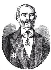 Portrait of Konstantinos Zappas Greek philanthropist from 19th century