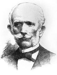 Portrait of Konstantinos Zappas, Greek philanthropist from the 19th century