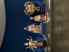 Polychrome statue displayed at Musée Guimet