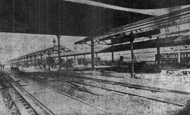 Construction of train sheds at Union Station Portland Oregon 1905