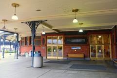 Close-up detail of Portland Union Station architectural features in Portland, Oregon