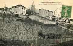View of Château des Vicomtes de Châtillon in Chazay-d'Azergues, Rhône