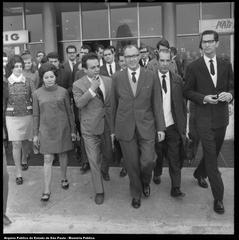 Dr. Euryclides de Jesus Zerbini at Congonhas Airport boarding for flight to Rio de Janeiro in 1968