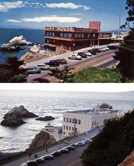 Comparison of Cliff House in 1951 and 2009
