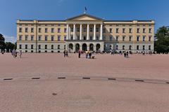 Royal Palace in Oslo Norway with impressive architecture and surrounding greenery