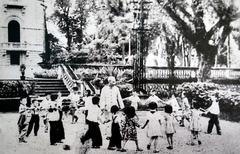 Ho Chi Minh with children in the 1950s