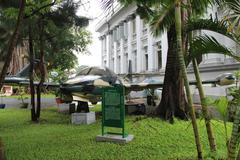 Cessna A-37B Dragonfly aircraft with US and Republic Vietnam AF serials on display at Ho Chi Minh City Museum