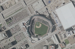 Aerial view of Comerica Park using NASA World Wind 1.3.5