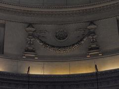 Decorative facade detail at Gran Madre in Borgo Po district, Turin