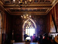 Interior view of the Cathedral Museum in Siena, Tuscany, Italy with art and architectural details