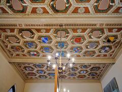 Ceiling at the Cathedral Museum in Siena, Tuscany, Italy