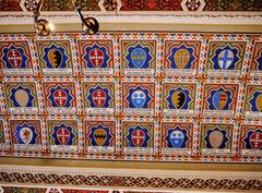 Ceiling artwork at the Cathedral Museum in Siena, Tuscany, Italy