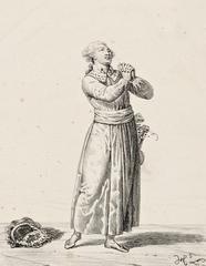 Portrait of Jean-Baptiste Guignard Clairval as Blondel in the opera Richard Coeur de Lion by Hippolyte Lecomte