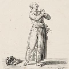 Hippolyte Lecomte painting of Jean-Baptiste Guignard known as Clairval as Blondel in Richard Cœur de Lion opera 1830
