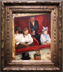 Painting of opera box audience by Charles Cottet 1887