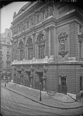 Facade of the Opéra-Comique theater in Paris, France, historic building exterior