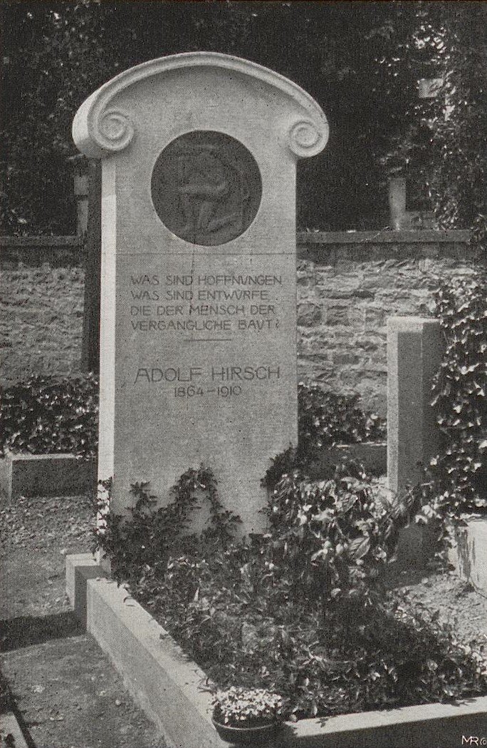 Grabmal Adolf Hirsch at Karlsruher Hauptfriedhof by Benno Elkan
