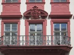 Facade of Kurpfälzisches Museum in Heidelberg Old Town, former Palais Morass built in 1712