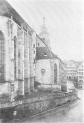 Facade of the Stiftskirche church at Holzmarkt with choir section, historic photograph from 1892