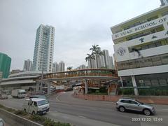 Kwai Tsing District and Tsuen Wan Hong Kong cityscape in December 2023 with urban buildings and clear sky