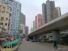 Panoramic view of Tsuen Wan District in Hong Kong from a KMBus 290X