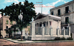 Color postcard of El Templete Columbus Memorial Chapel Havana Cuba early 1900s