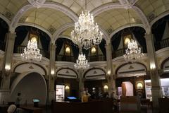 Exterior view of Astor House Hotel in Shanghai with a historic architectural style