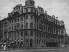 Astor House Hotel in Shanghai, historic architecture near waterfront