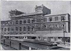 Construction site of São Paulo station of Sorocabana Railway Company in 1912