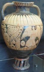 ceramic vase with intricate painted design