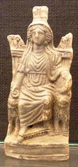 Bronze statuette depicting an ancient warrior figure