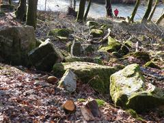 Ruins of the Gallo-Roman Pont des Fées bridge in Les Voivres, Vosges