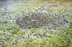 Model of ancient Roman city Reims showing detailed architecture and layout