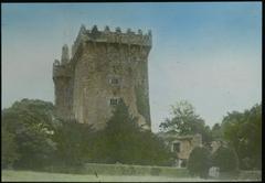 Blarney Castle in Ireland built in 1449 showcasing medieval stone architecture with turrets and greenery