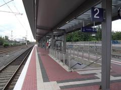 Porz Rhein train station in Cologne Germany exterior view