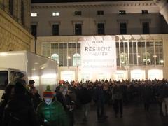 Over 12,000 people gathered at Max-Joseph-Platz in Munich standing against racism on December 22, 2014