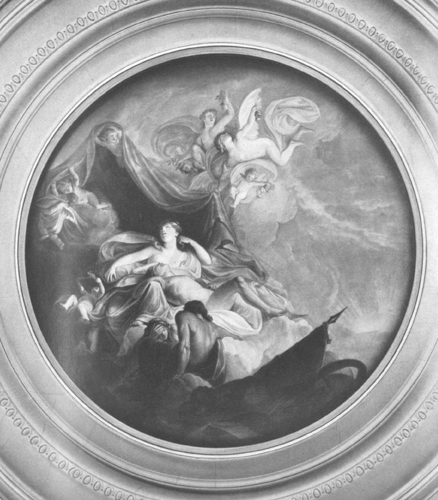 Philipp Friedrich von Hetsch painting Le point du jour ramène l’etude depicting awakening of students