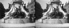 High relief statue of Emile Augier in Valence, Drôme, France