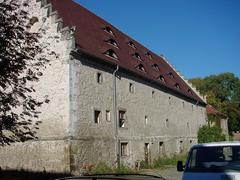 Historic Giebichenstein castle located in a scenic green landscape in Germany