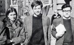 Students Dolores González, Enrique Ruano and Francisco Javier Sauquillo in Madrid around 1968