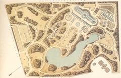 Historical plan of Copenhagen Botanical Garden in 1870