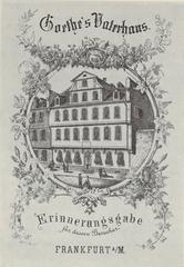 Souvenir gift featuring Goethe's parental home in Frankfurt