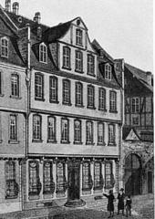 Goethe's Geburtshaus nach dem Umbau 1755, historic timber-framed house