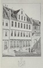Depiction of Frankfurt Goethe House birthplace of Johann Wolfgang Goethe in 1824