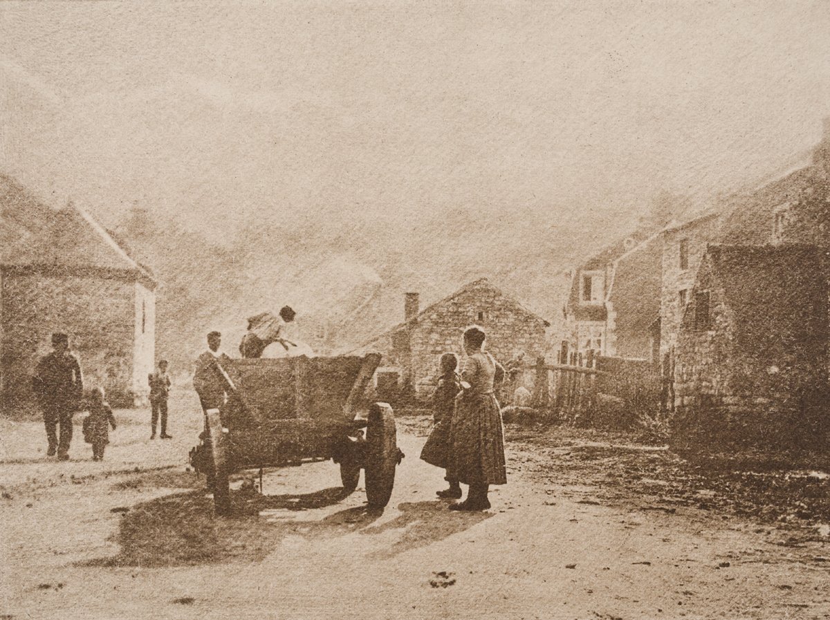 Heliogravure artwork produced in 1898 by Meisenbach, Riffarth & Co. Berlin, after a photo by Léonard Misonne in Gilly Charleroi