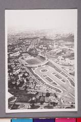 Aerial view of Estádio Municipal Paulo Machado de Carvalho (Pacaembu) in São Paulo